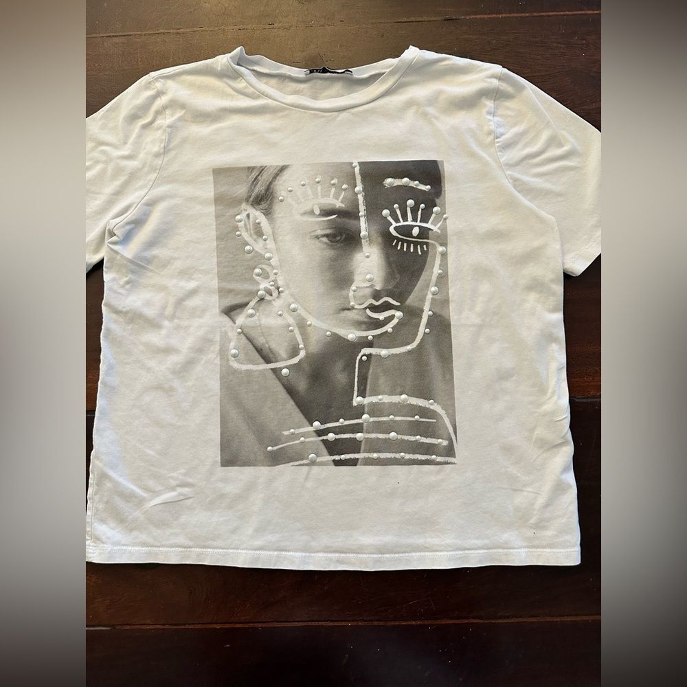 Zara Studded Art Tee S